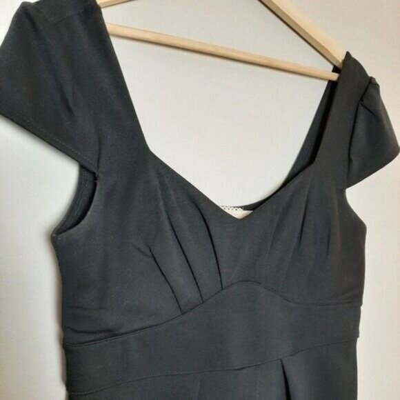 PINS & NEEDLES  | Empire Waist Black Mini Comfy Stretch Dress LBD Sz L - Picture 5 of 9